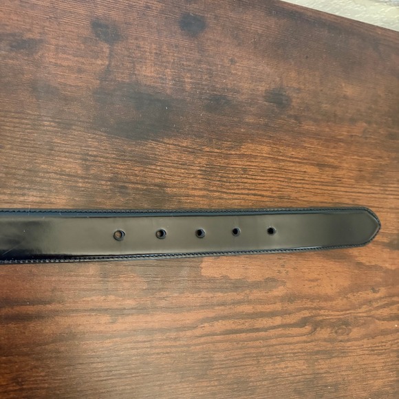 Vintage Coach Black Leather Belt Solid Brass Buckle Handcrafted USA - Picture 8 of 8